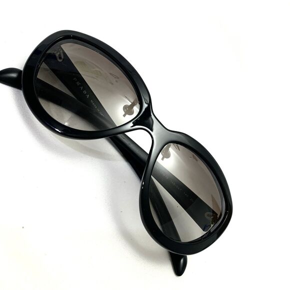 Prada SPR 08R Womens Black Cat Eye Sunglasses Chic Catwalk Luxury 57-19-140 main image 6